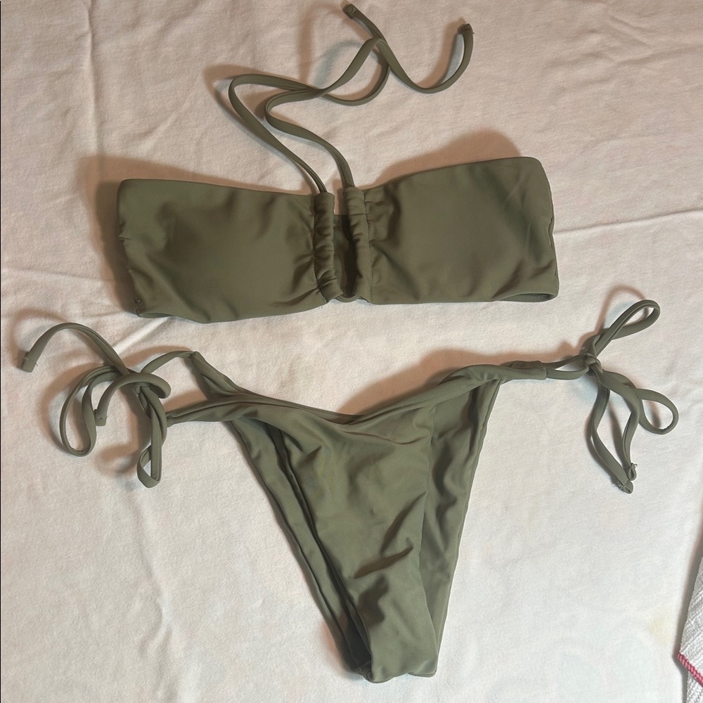 SHEIN Khaki Bikini Set